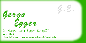 gergo egger business card